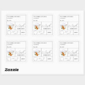 Apothecary Marigold Bubble Bath Label Quadratischer Aufkleber (Blatt)