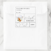 Apothecary Marigold Bubble Bath Label Quadratischer Aufkleber (Tasche)