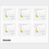 Apothecary Mint Infted Honey Label Quadratischer Aufkleber (Blatt)