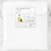 Apothecary Mulberry Infted Honey Label Quadratischer Aufkleber (Tasche)