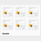 Apothecary Mulberry Infted Honey Label Quadratischer Aufkleber (Blatt)