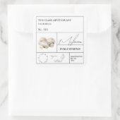 Apothecary Mushroom Label Quadratischer Aufkleber (Tasche)