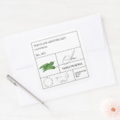 Apothecary Okra Quadratischer Aufkleber (Umschlag)