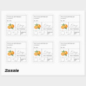 Apothecary Orange Label Quadratischer Aufkleber (Blatt)