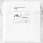 Apothecary Peanut Label Quadratischer Aufkleber (Tasche)