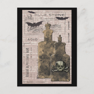 Apothecary Poison Labels Flaschen Postkarte