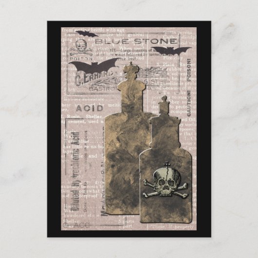 Apothecary Poison Labels Flaschen Postkarte (Vorderseite)