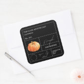 Apothecary Pumpkin-Label Quadratischer Aufkleber (Umschlag)