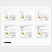 Apothecary Raspberry Infused Honey Label Quadratischer Aufkleber (Blatt)