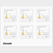 Apothecary Rosemary Infted Honey Label Quadratischer Aufkleber (Blatt)