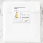 Apothecary Rosemary Infted Honey Label Quadratischer Aufkleber (Tasche)
