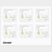 Apothecary Sage Infted Honey Label Quadratischer Aufkleber (Blatt)