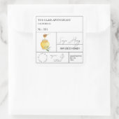 Apothecary Sage Infted Honey Label Quadratischer Aufkleber (Tasche)