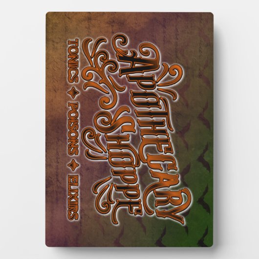 Apothecary Shoppe Halloween Gothic Sign Fotoplatte (Vorderseite)