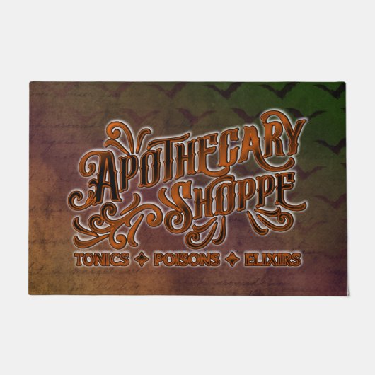 Apothecary Shoppe Halloween Gothic Sign Fußmatte (Vorderseite)