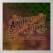 Apothecary Shoppe Halloween Gothic Sign Poster (Vorne)