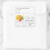 Apothecary Strawberry Infted Honey Label Quadratischer Aufkleber (Tasche)