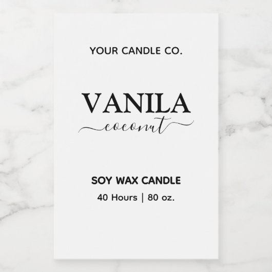 Apothecary Style Vertikale Branding Labels Lebensmitteletikett (Einzelnes Label)