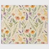 Apothecary Summer Herbal Bloom Pattern Geschenkpapier (Flach)