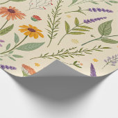 Apothecary Summer Herbal Bloom Pattern Geschenkpapier (Ecke)