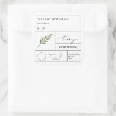 Apothecary Tarragon Label Quadratischer Aufkleber (Tasche)