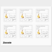 Apothecary Turmeric Infted Honey Label Quadratischer Aufkleber (Blatt)