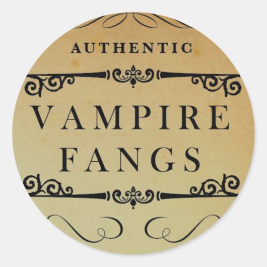 Apothecary Vampire Fangs Halloween Stickers (Vorderseite)
