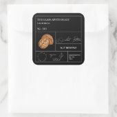 Apothecary Walnut Label Quadratischer Aufkleber (Tasche)