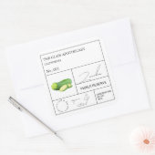 Apothecary Zucchini Quadratischer Aufkleber (Umschlag)