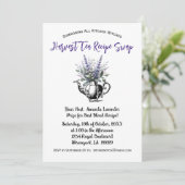 Apothecarys'Harvest Herbal Tee Party Einladung (Stehend Vorderseite)