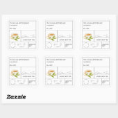 Apothekar, Grüne Tee Lose Leaf Tee Quadratischer Aufkleber (Blatt)