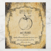 Apothekarhalloween Vintager Apfelmasse Weinetikett (Einzelnes Label)