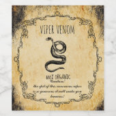 Apothekarheilmittel Vintage Veilchengifte Weinetikett (Einzelnes Label)