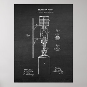 Apothekarisch dekorierte Apothekerin Filter Print  Poster
