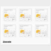 Apothekarisch-Knoblauchinfarkt Quadratischer Aufkleber (Blatt)