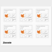 Apothekarisches Ahornsirup Quadratischer Aufkleber (Blatt)