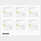 Apothekarisches Gütesiegel Quadratischer Aufkleber (Blatt)