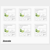 Apothekarisches Limones Etikett Quadratischer Aufkleber (Blatt)