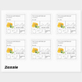 Apothekarisches Limones Honiglabel Quadratischer Aufkleber (Blatt)