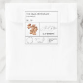 Apothekarisches Mondlabel Quadratischer Aufkleber (Tasche)