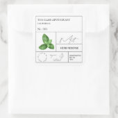 Apothekarisches Münzzeichen Quadratischer Aufkleber (Tasche)