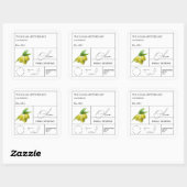 Apothekarisches Olivenetikett Quadratischer Aufkleber (Blatt)