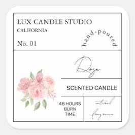 Apothekarisches Rose Geschlossene Kerze Quadratischer Aufkleber