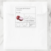 Apothekarisches Rote Zwiebel Quadratischer Aufkleber (Tasche)