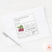 Apothekarisches Rübenstollen Quadratischer Aufkleber (Umschlag)