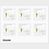 Apothekarisches Spargel Quadratischer Aufkleber (Blatt)
