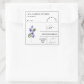 Apothekarisches Violet-Duftkronensiegel Quadratischer Aufkleber (Tasche)