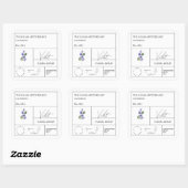 Apothekarisches Violett-Blume Quadratischer Aufkleber (Blatt)