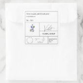 Apothekarisches Violett-Blume Quadratischer Aufkleber (Tasche)
