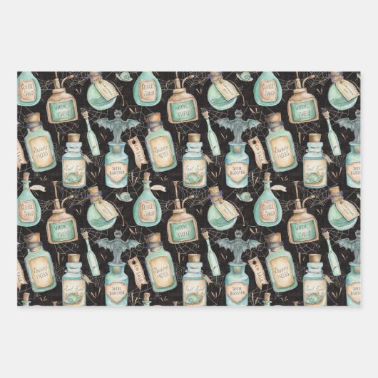 Apothekarshop Halloween Inspirierte Geschenkwrake Geschenkpapier Set (Vorderseite)